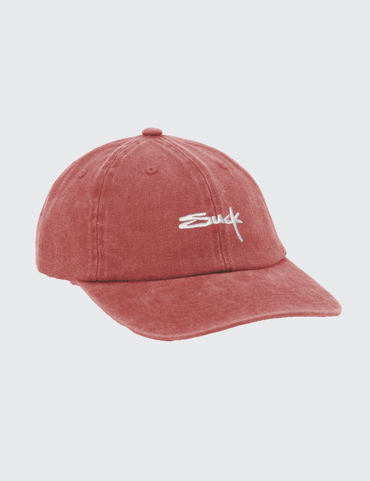 Suck Logo Vintage Hat (Dyed Red)