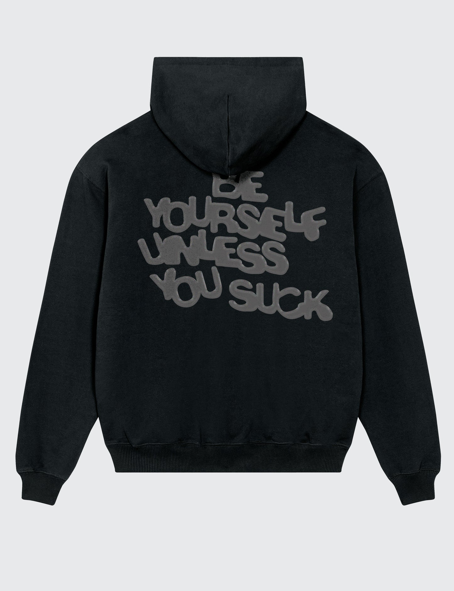 Be Yourself Heavy Boxy Hoodie (Black)